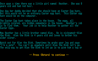 Heather's Easter Egg Hunt atari screenshot